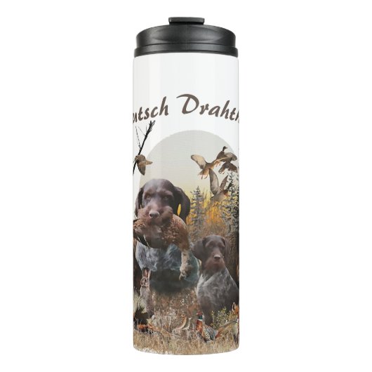 German Wirehaire Pointer Thermosbeker (Voorkant)