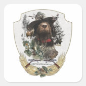 German Wirehaire Pointer Vierkante Sticker (Voorkant)