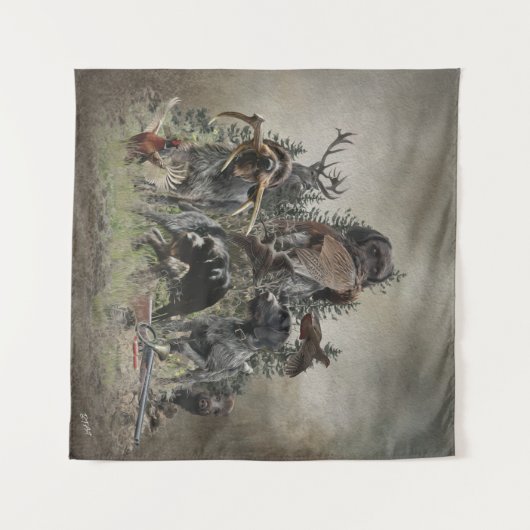 German Wirehaire Pointer Wandkleed (Voorkant (horizontaal))