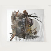 German Wirehaire Pointer Wandkleed (Voorkant (horizontaal))