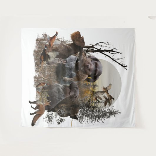 German Wirehaire Pointer Wandkleed (Voorkant (horizontaal))