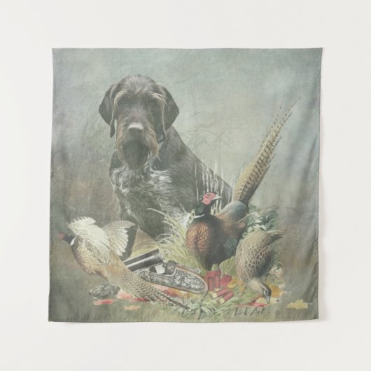 German Wirehaire Pointer Wandkleed (Voorkant)