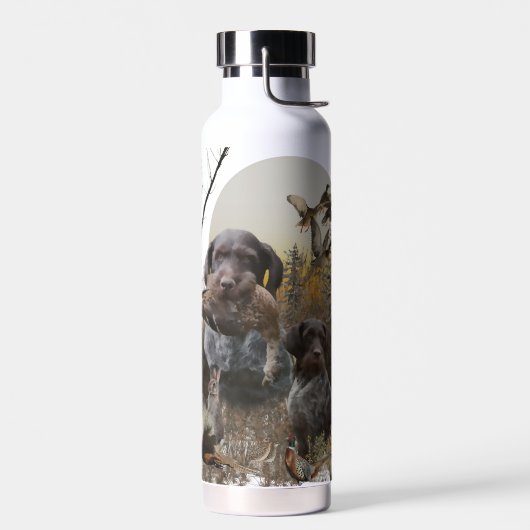 German Wirehaire Pointer Waterfles (Links)