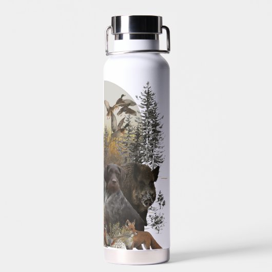 German Wirehaire Pointer Waterfles (Achterkant)