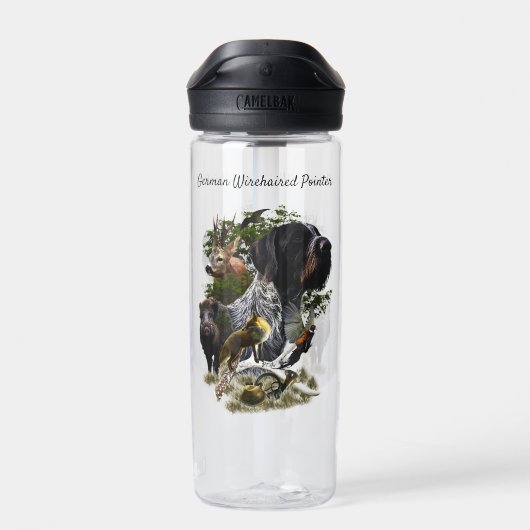 German Wirehaire Pointer Waterfles (Achterkant)