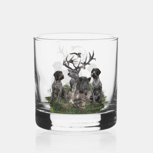German Wirehaire Pointer Whisky Glas (Voorkant)