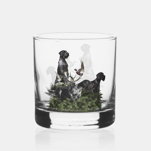 German Wirehaire Pointer Whisky Glas (Voorkant)