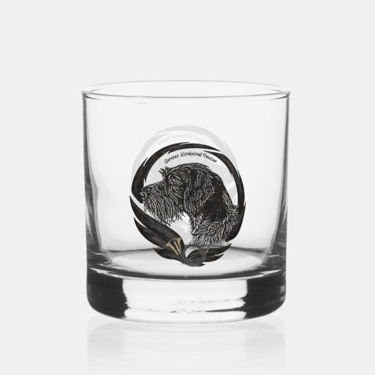 German Wirehaire Pointer Whisky Glas (Voorkant)