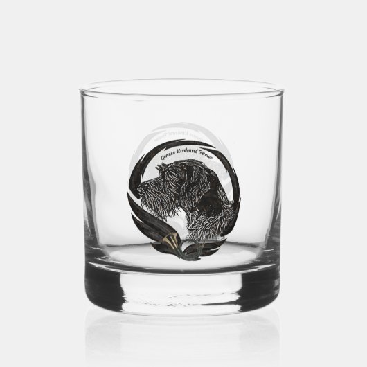 German Wirehaire Pointer Whisky Glas (Achterkant)