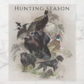 German Wirehaire Pointer Wijn Etiket (Enkel label)