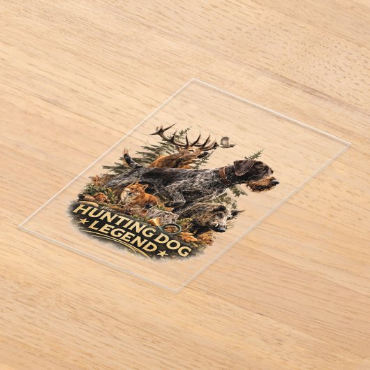 German Wirehaired Pointer Acryl Uitnodigingen (Laagn)