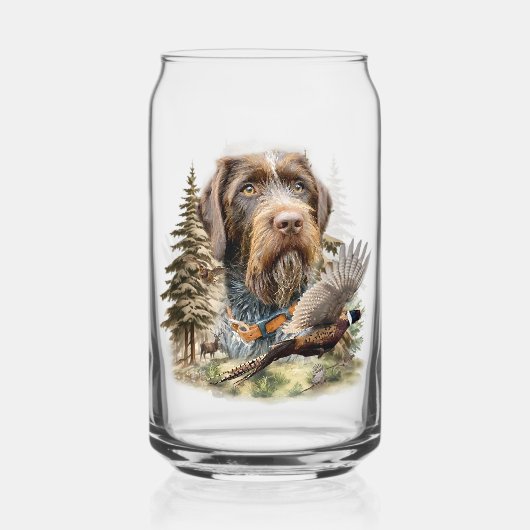 German Wirehaired Pointer Blikvorm Glas (Voorkant)