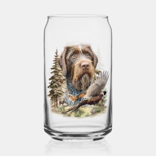 German Wirehaired Pointer Blikvorm Glas (Achterkant)
