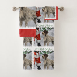 German Wirehaired Pointer Christmas Bad Handdoek