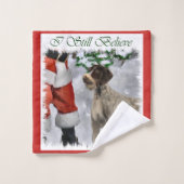 German Wirehaired Pointer Christmas Bad Handdoek (Wasdoekje)