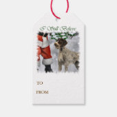 German Wirehaired Pointer Christmas Cadeaulabel (Voorkant)