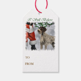 German Wirehaired Pointer Christmas Cadeaulabel