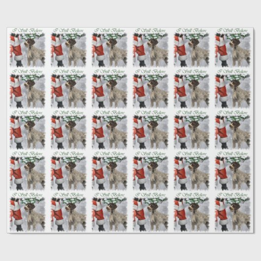 German Wirehaired Pointer Christmas Cadeaupapier (Vlak)