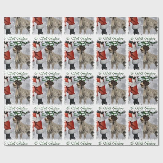 German Wirehaired Pointer Christmas Cadeaupapier (Vlak)