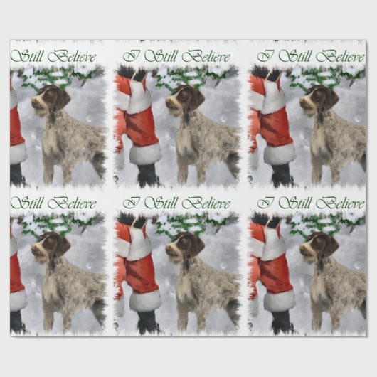 German Wirehaired Pointer Christmas Cadeaupapier (Vlak)