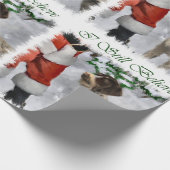 German Wirehaired Pointer Christmas Cadeaupapier (Hoek)