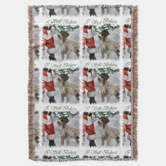 German Wirehaired Pointer Christmas Deken (Voorkant Verticaal)