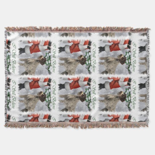 German Wirehaired Pointer Christmas Deken (Voorkant)