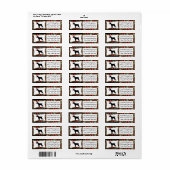 German Wirehaired Pointer Christmas Etiket (Full Sheet)