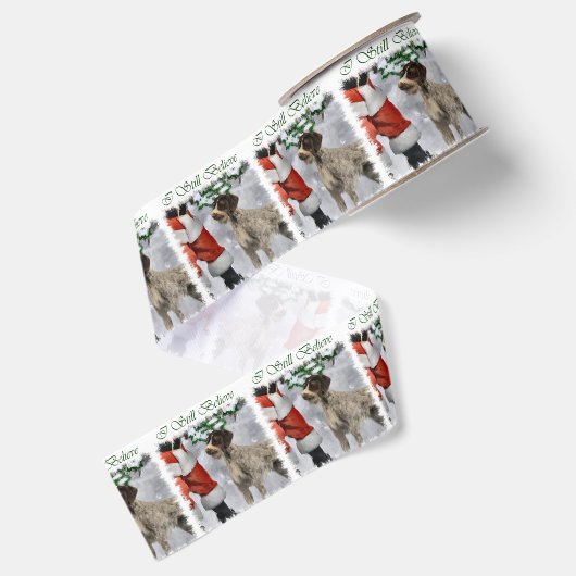 German Wirehaired Pointer Christmas Grosgrain Lint (Achterkant)