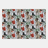 German Wirehaired Pointer Christmas Inpakpapier Vel (Voorkant 2)
