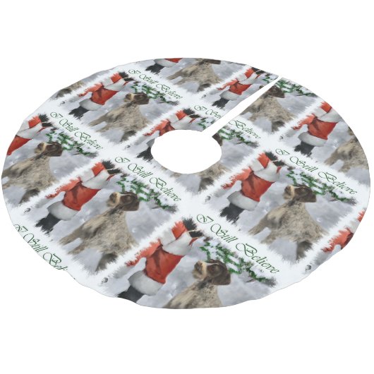 German Wirehaired Pointer Christmas Kerstboom Rok (Gekanteld)