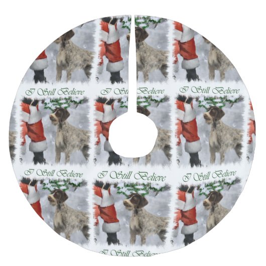 German Wirehaired Pointer Christmas Kerstboom Rok (Voorkant)
