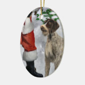 German Wirehaired Pointer Christmas Ornament (Links)
