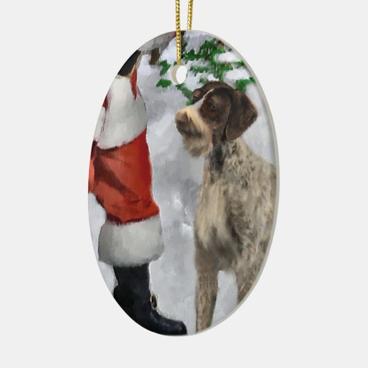 German Wirehaired Pointer Christmas Ornament (Links)