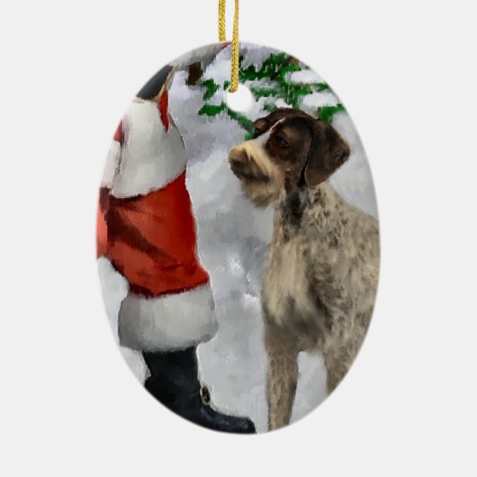 German Wirehaired Pointer Christmas Ornament (Achterkant)