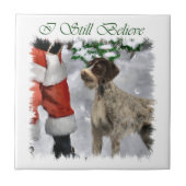 German Wirehaired Pointer Christmas Tegeltje (Voorkant)