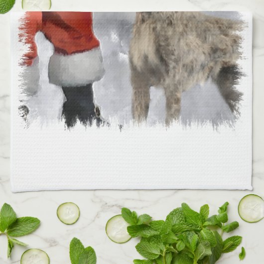 German Wirehaired Pointer Christmas Theedoek (Gevouwen)