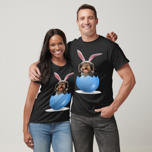 German Wirehaired Pointer Dog Easter Bunny Egg Hun T-shirt (Unisex)