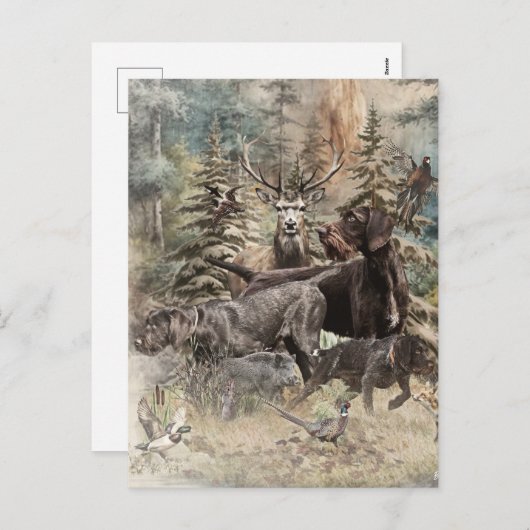 German Wirehaired Pointer Feestdagenkaart (Voorkant / Achterkant)