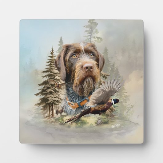 German Wirehaired Pointer Fotoplaat (Voorkant)