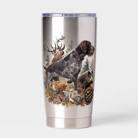 German Wirehaired Pointer Geïsoleerde Drinkbeker (Achterkant)