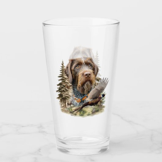 German Wirehaired Pointer Glas (Voorkant)