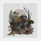 German Wirehaired Pointer Glas Ornament (Achterkant)