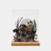 German Wirehaired Pointer, GWP Acryl Bord (Voorkant)