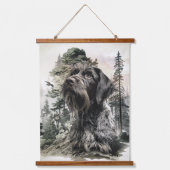 German Wirehaired Pointer Hangend Wandkleed (Voorkant)