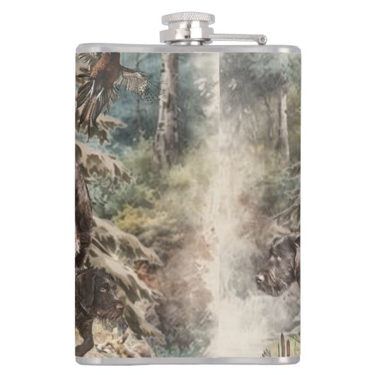 German Wirehaired Pointer Heupfles (Achterkant)