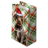 German Wirehaired Pointer Holiday Plaid Christmas Klein Cadeauzakje (Achterkant Gekanteld)