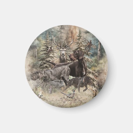 German Wirehaired Pointer Magneet (Voorkant)