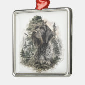 German Wirehaired Pointer Metalen Ornament (Links)