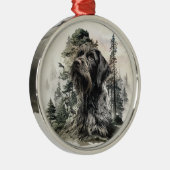 German Wirehaired Pointer Metalen Ornament (Rechts)